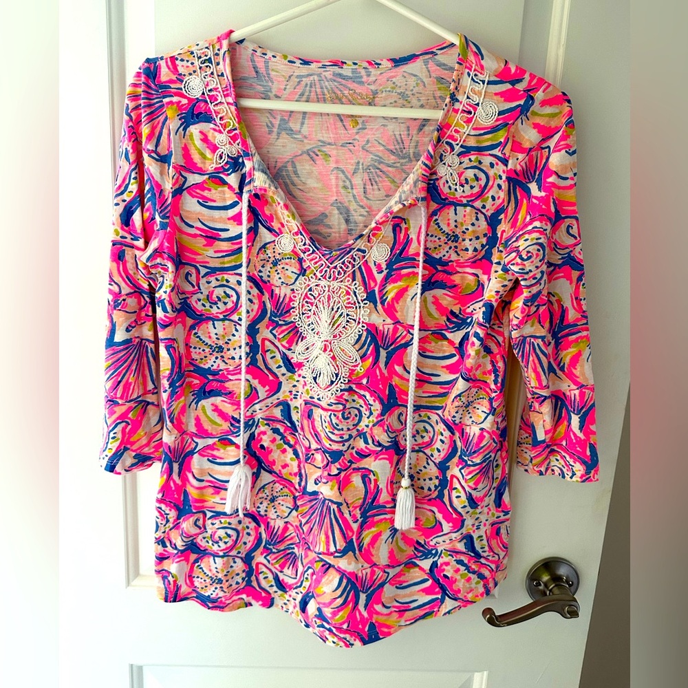 Lilly Pulitzer quarter sleeve top